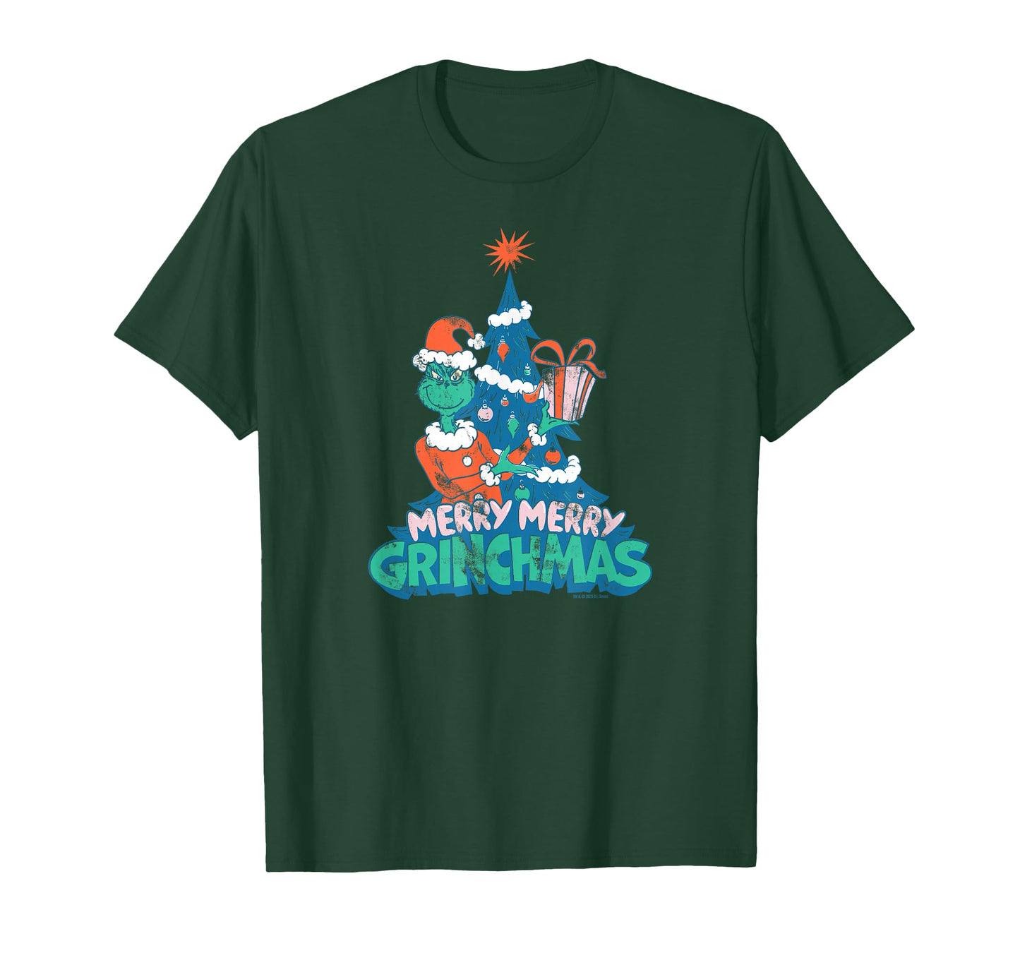 Dr. Seuss Grinch Merry Merry Grinchmas Officially Licensed T-Shirt