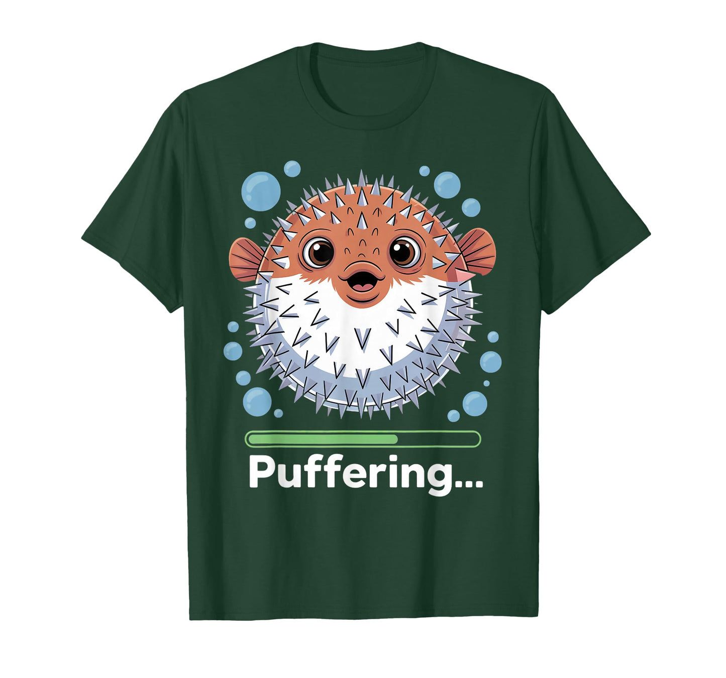 Puffering Fishing Fish Cute Pufferfish T-Shirt