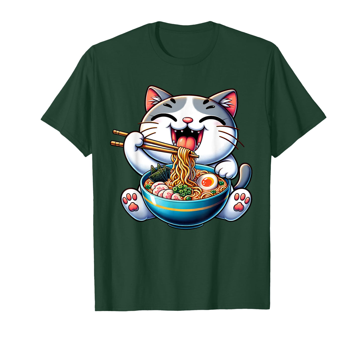 Neko Cat Ramen Anime Kawaii T-Shirt