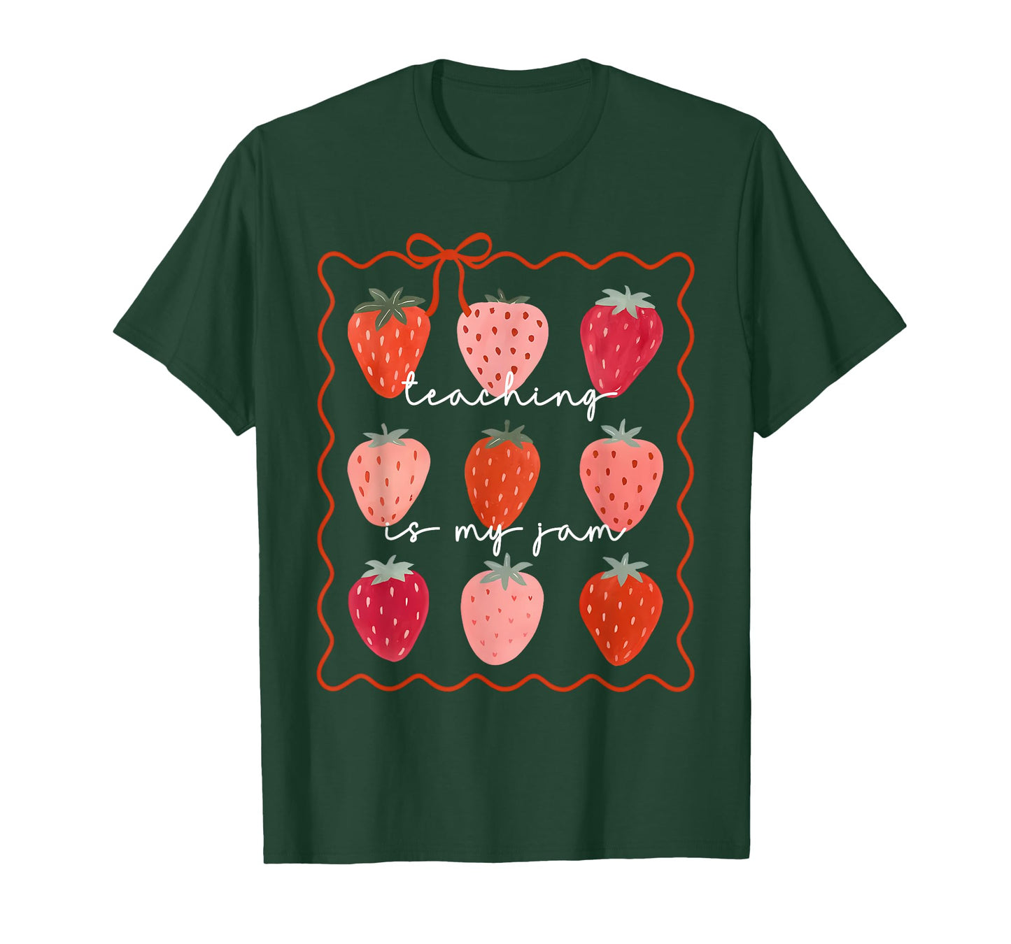 Teaching is My Jam Cute Strawberry Teacher Appreciation T-Shirt