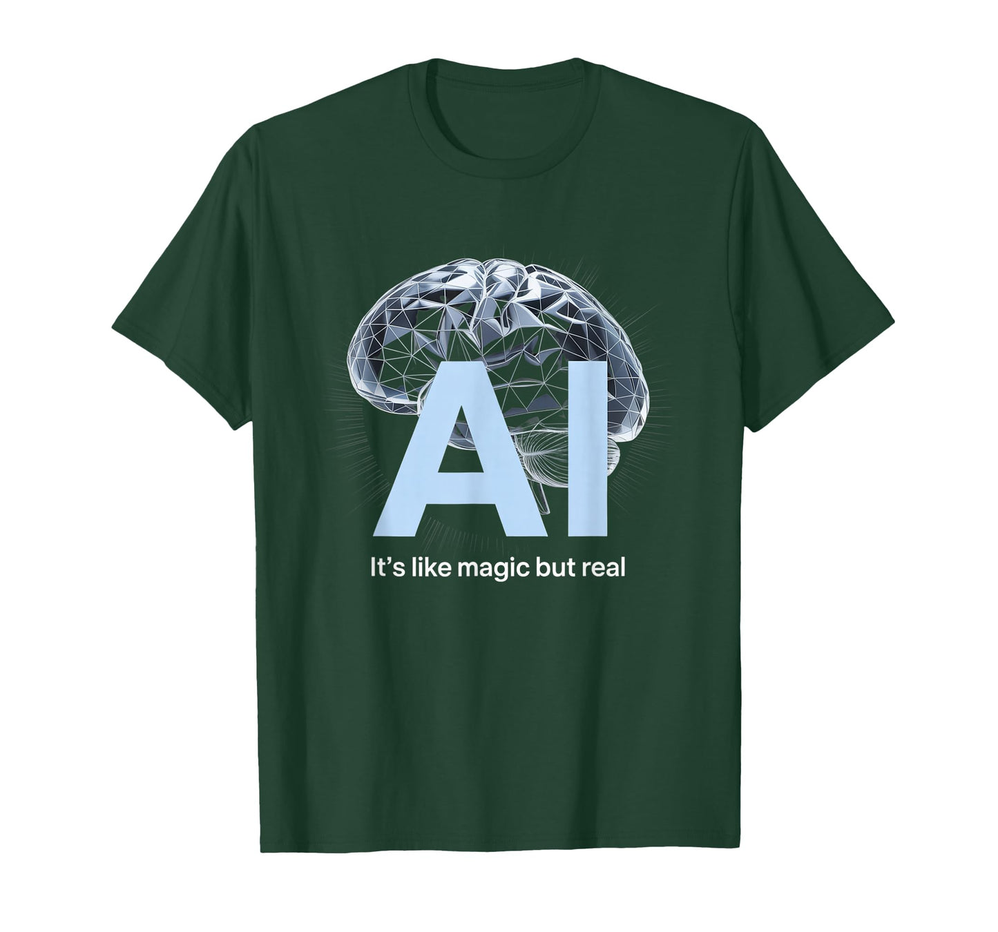 Artificial intelligence AI like magic but real, AI for men T-Shirt