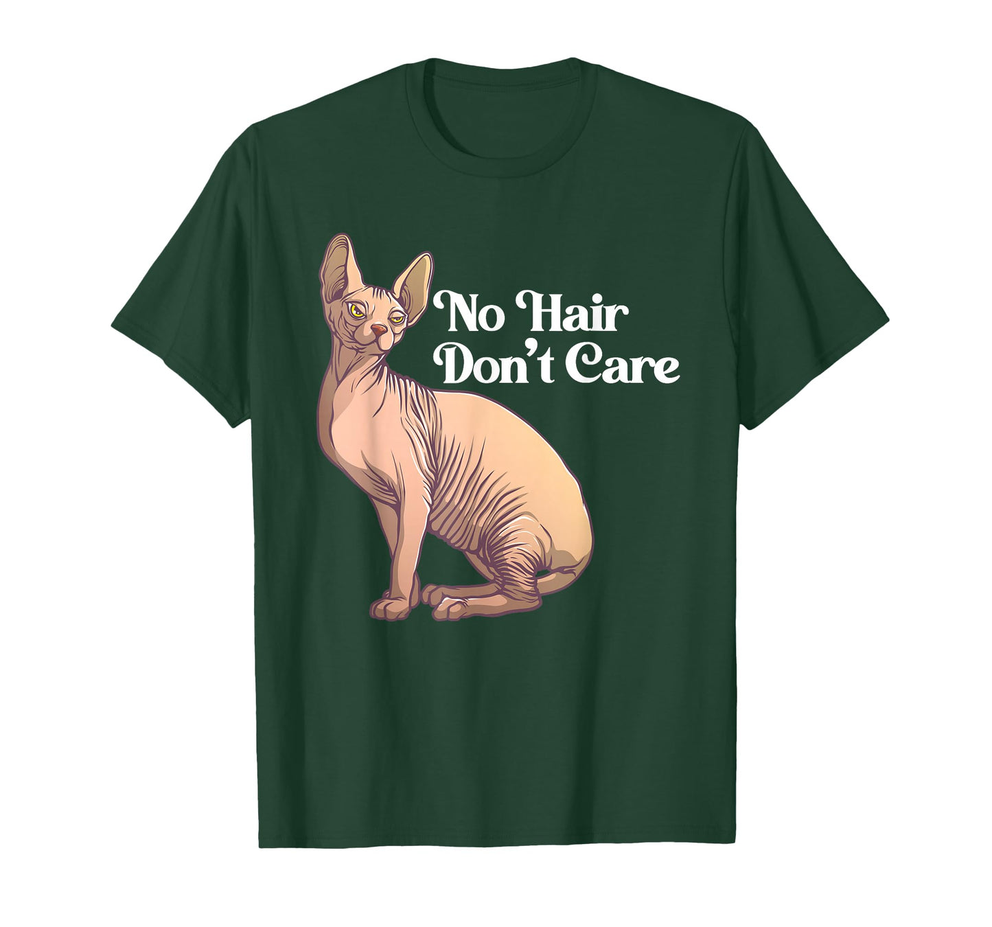 Funny Sphynx Cat Art For Men Women Hairless Cat Lover Pet T-Shirt