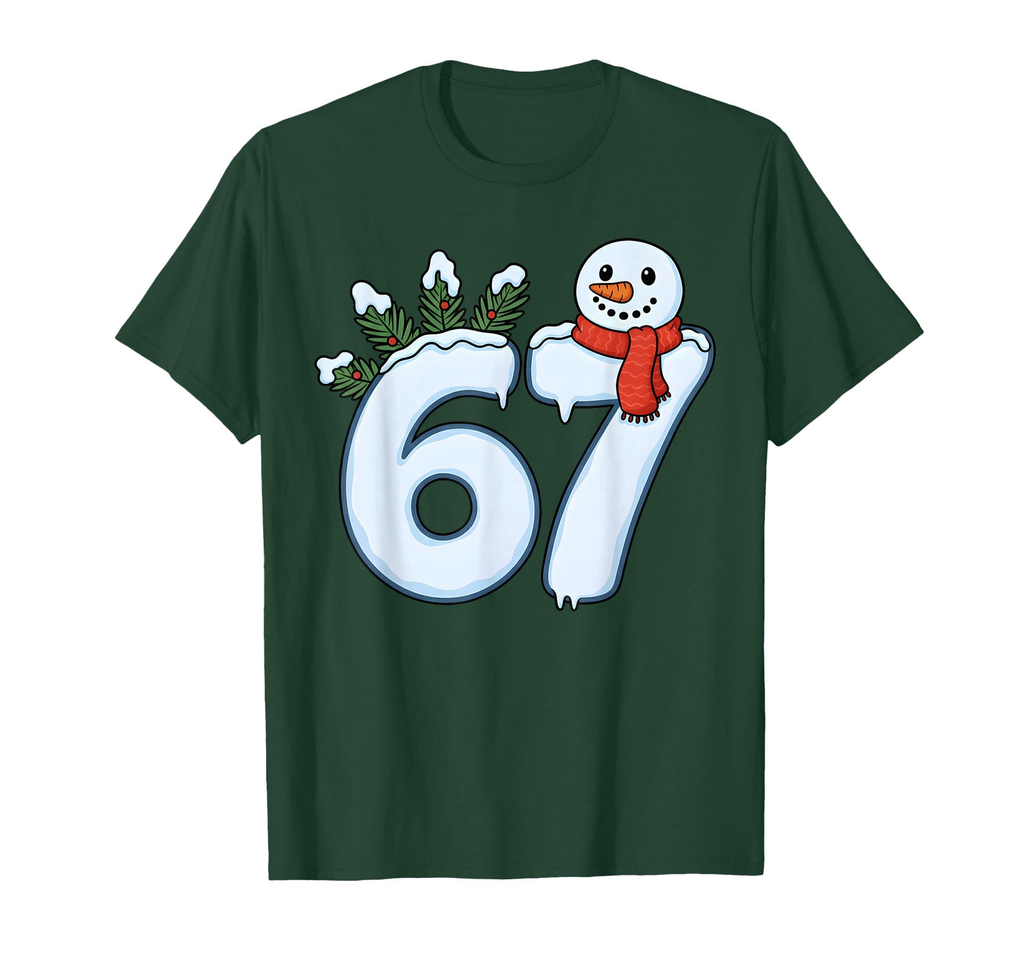 Funny 6 7 Meme Snow Winter Six Seven Student Teacher Kids T-Shirt