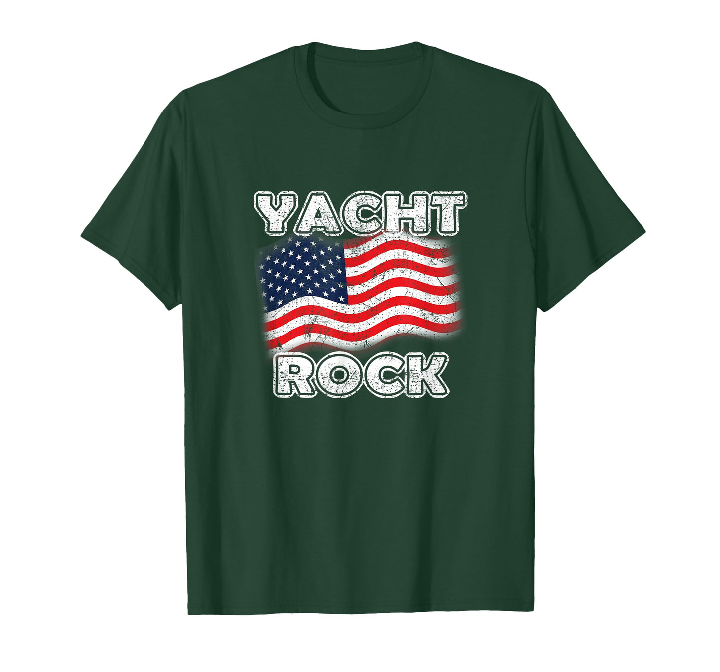 Yacht Rock American Flag Fun July 4th Maritime Vintage Style Women Men T-Shirt