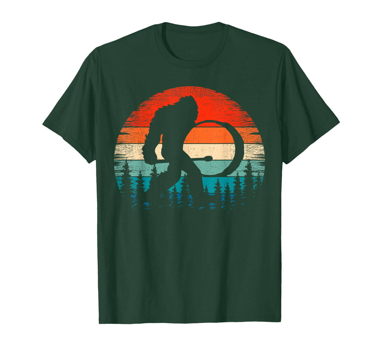 Bigfoot Drum Player Marching Band Sasquatch Bass Drummer T-Shirt