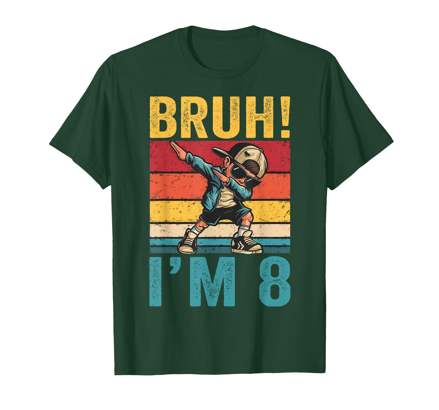 8 Year Old Birthday Bruh I'm 8 Birthday Dabbing Boy T-Shirt