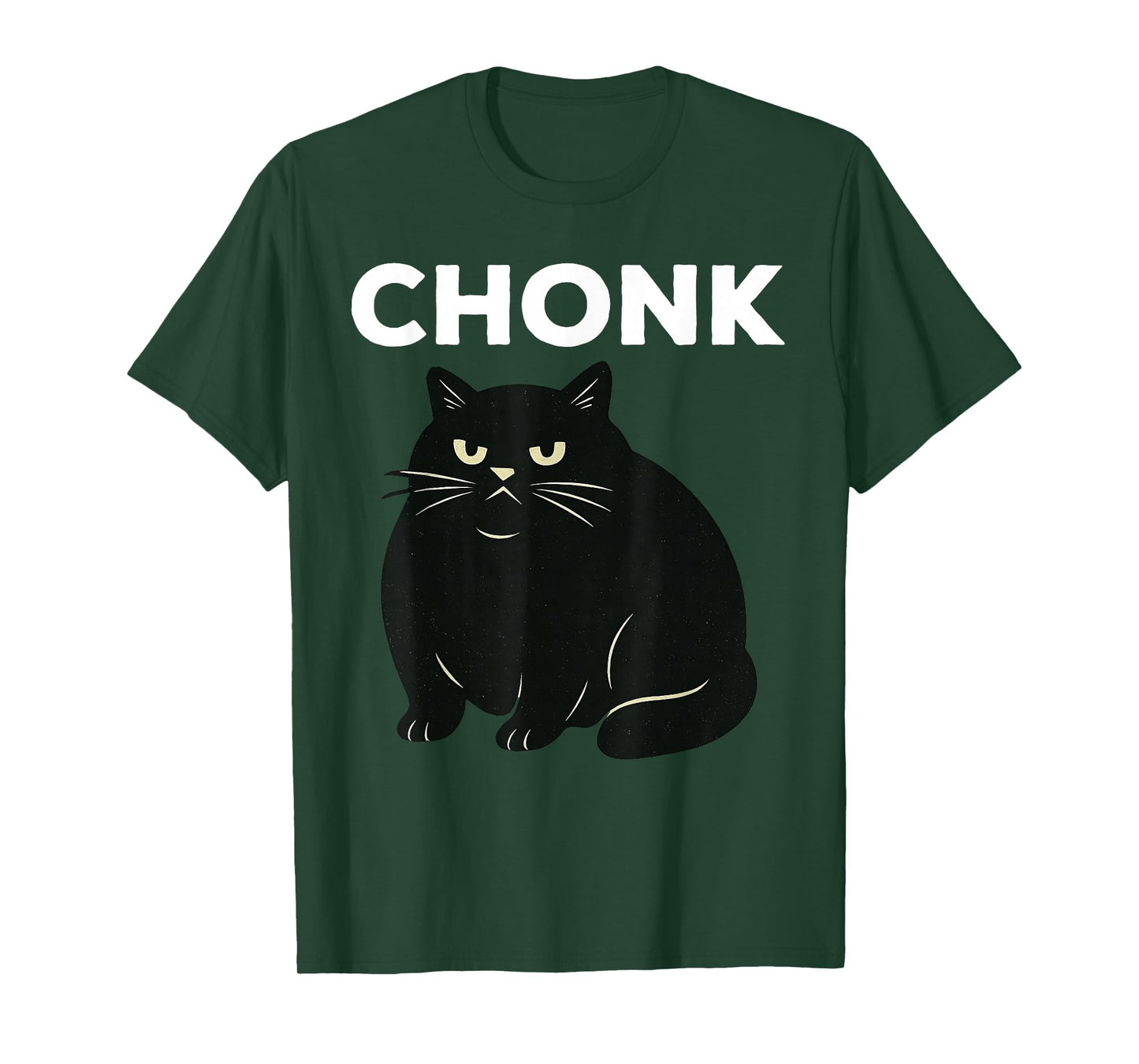 Chonk Black Cat Funny Cat Lover T-Shirt