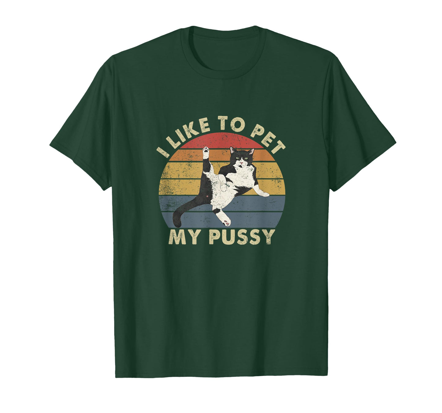 Like To Pet My Pussy Naughty Adult Cat Humor Saying T-Shirt