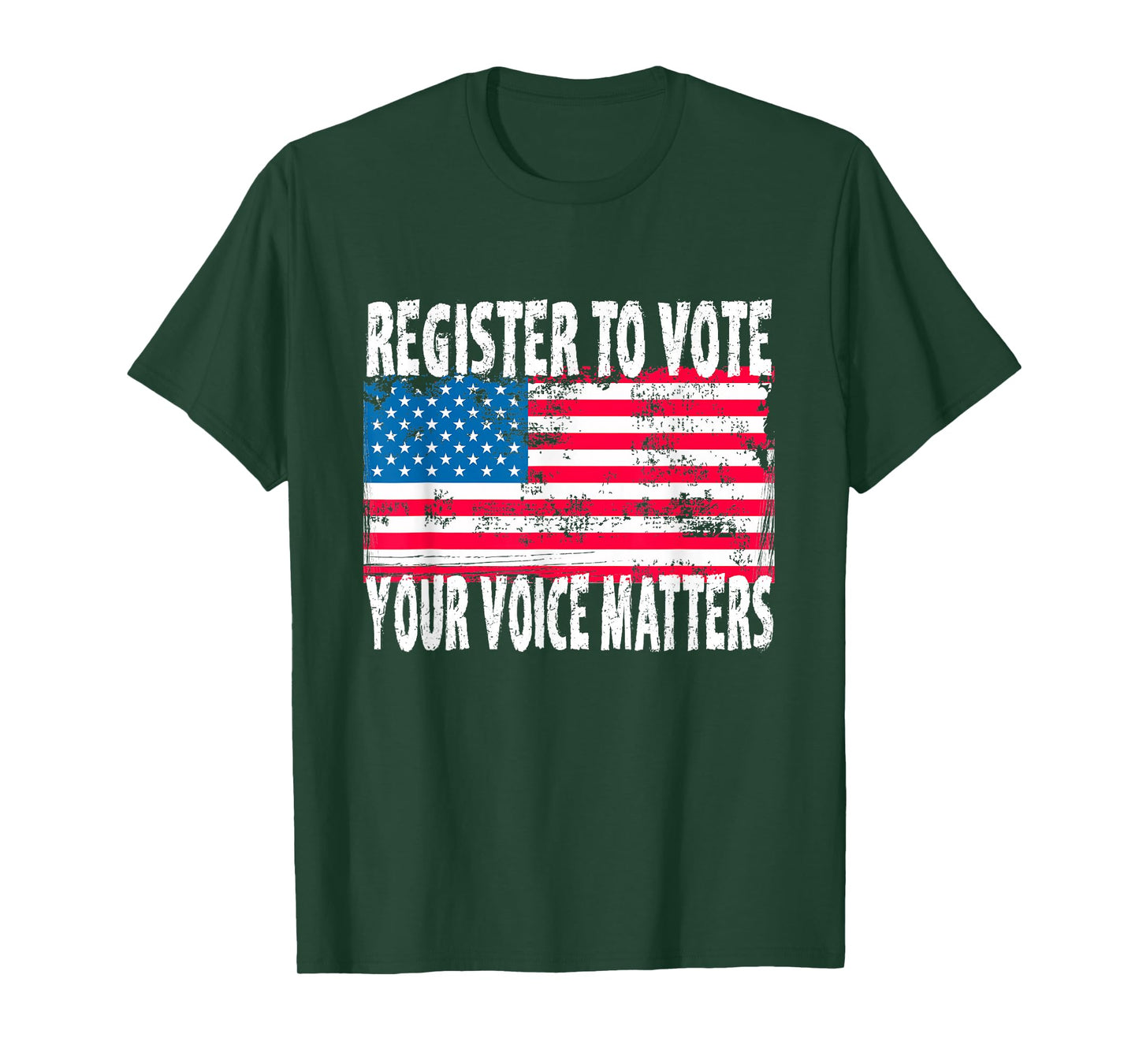 US Flag Register To Vote - Your Voice Matters Voter Election T-Shirt