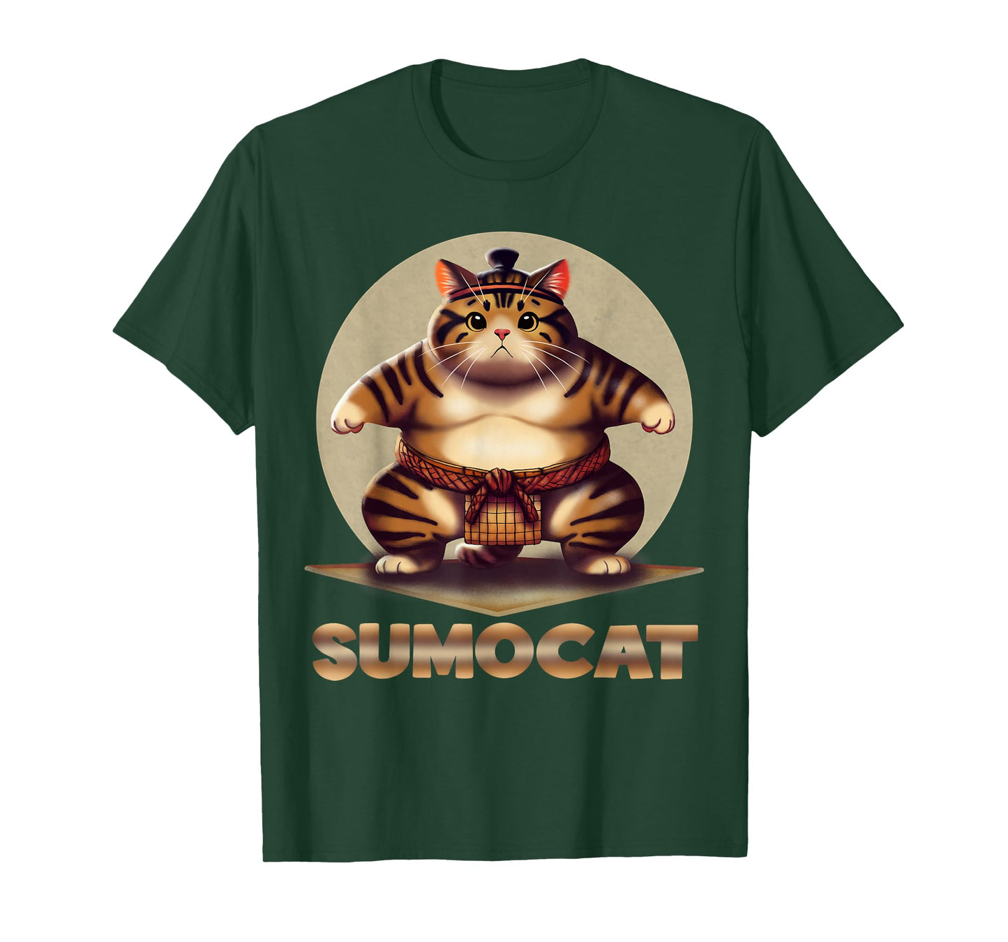 Funny Sumo Cat: Japanese Art T-Shirt