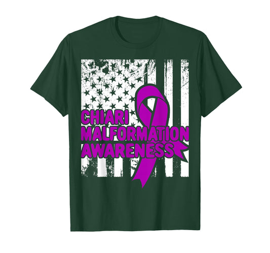American Flag Shirt - Chiari Malformation Awareness TShirt T-Shirt