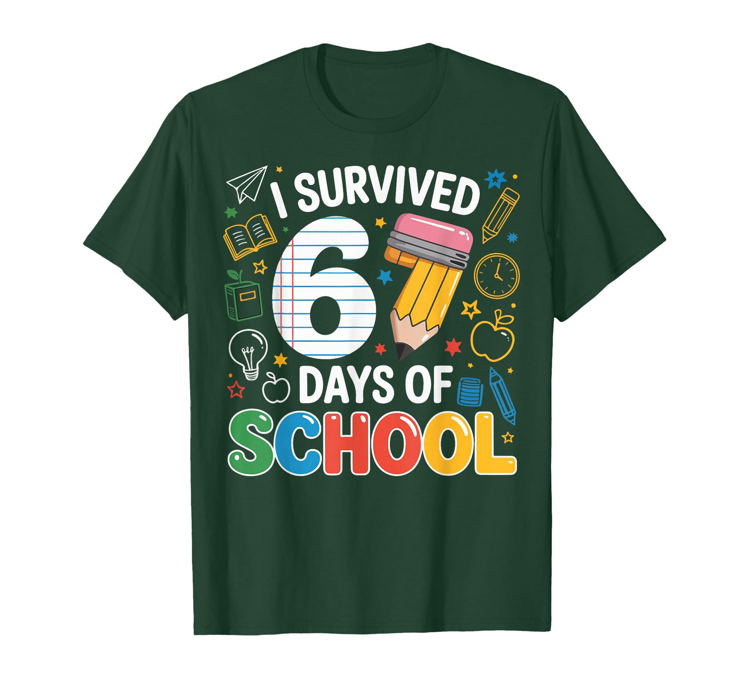 I Survived 67 Days of School Funny Meme Teacher Student T-Shirt