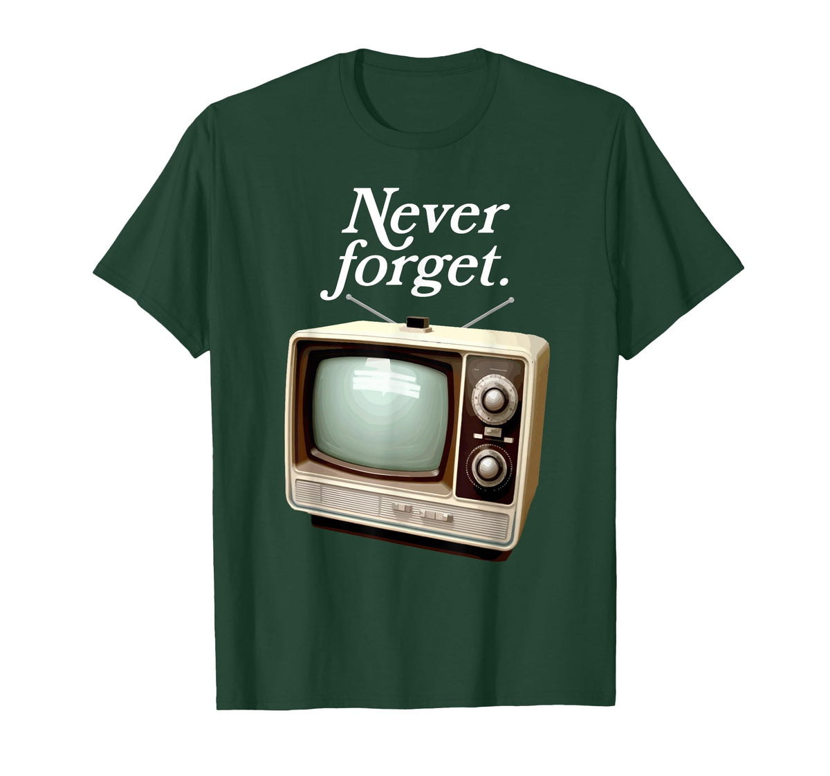 Funny Vintage Television Never Forget 1970s Retro TV T-Shirt