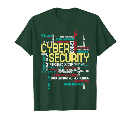 Cyber Security - Hacker IT Analyst Computer Programmer T-Shirt Small