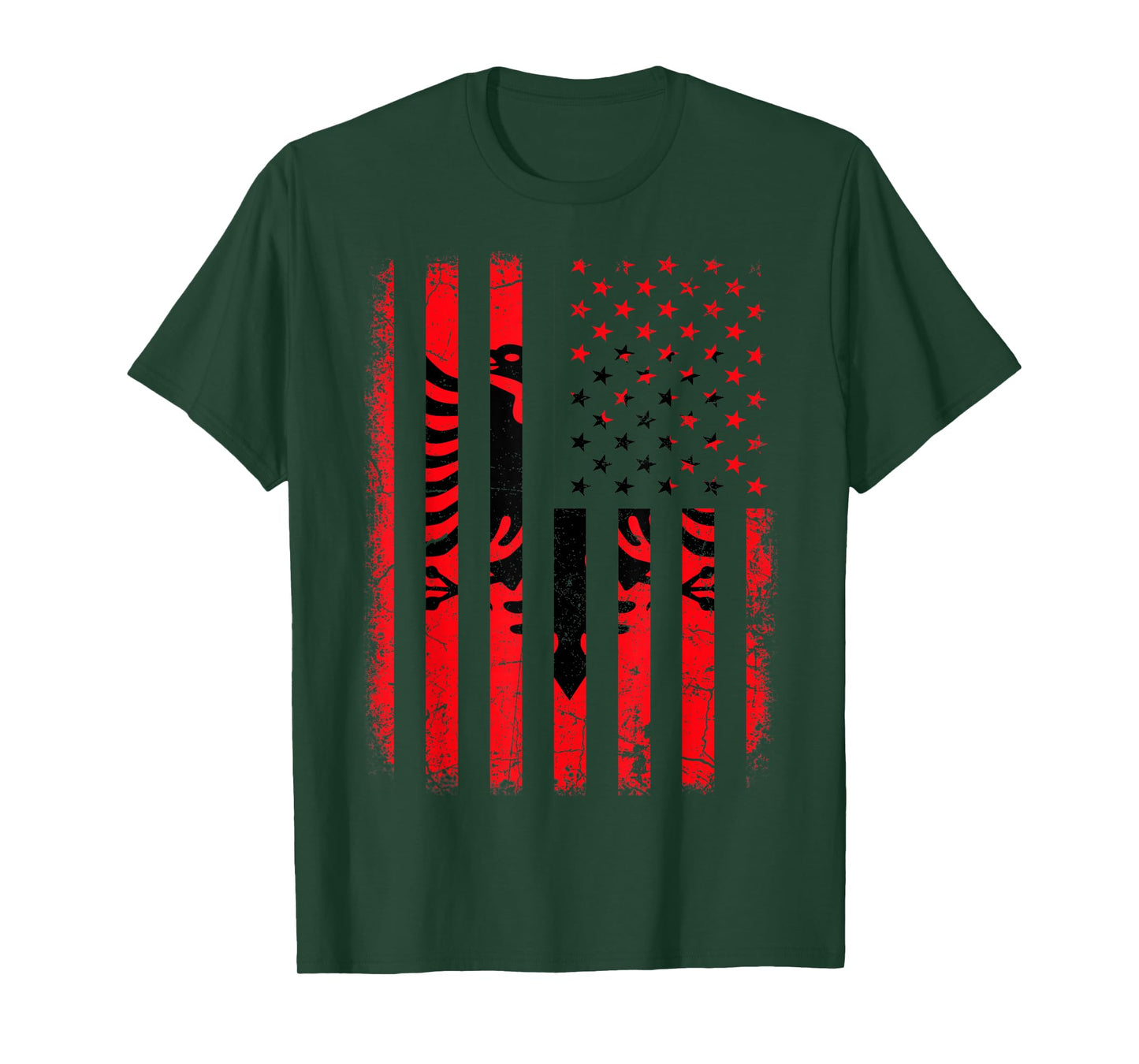 Albanian American Flag Albania America Pride Heritage T-Shirt