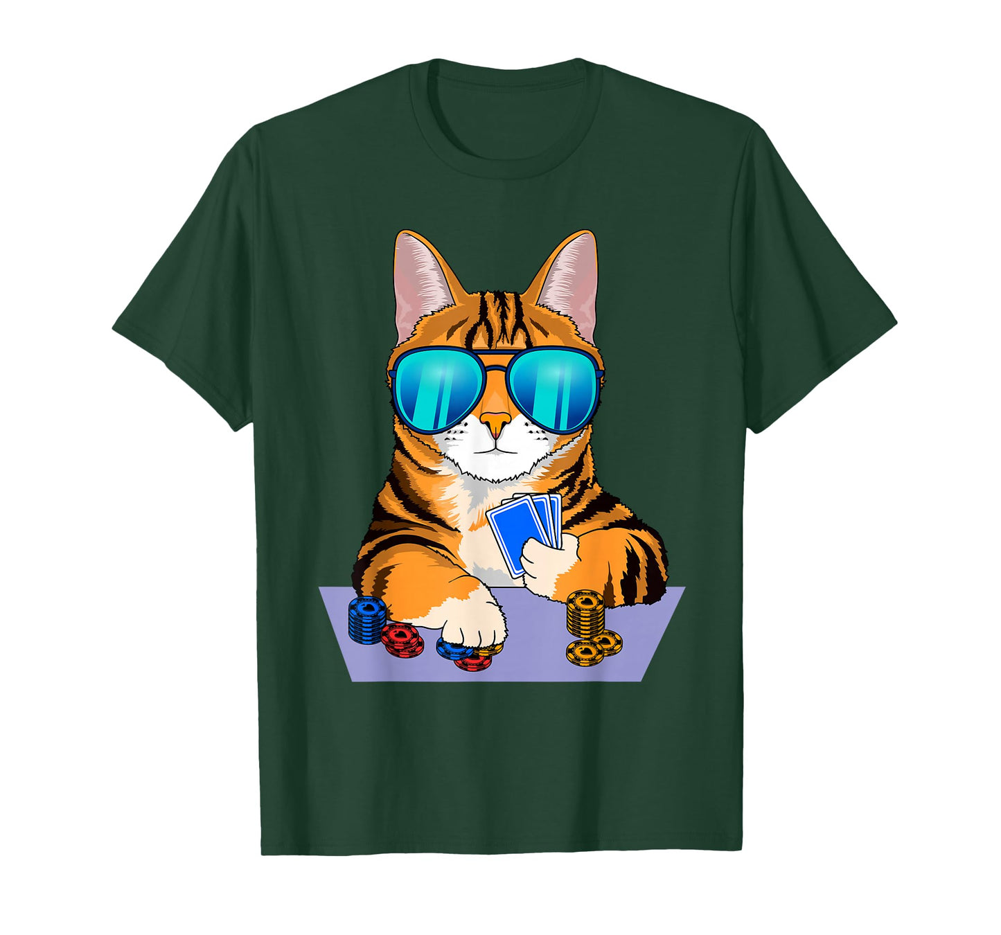 Cat Play Poker - Texas Hold'em Poker T-Shirt