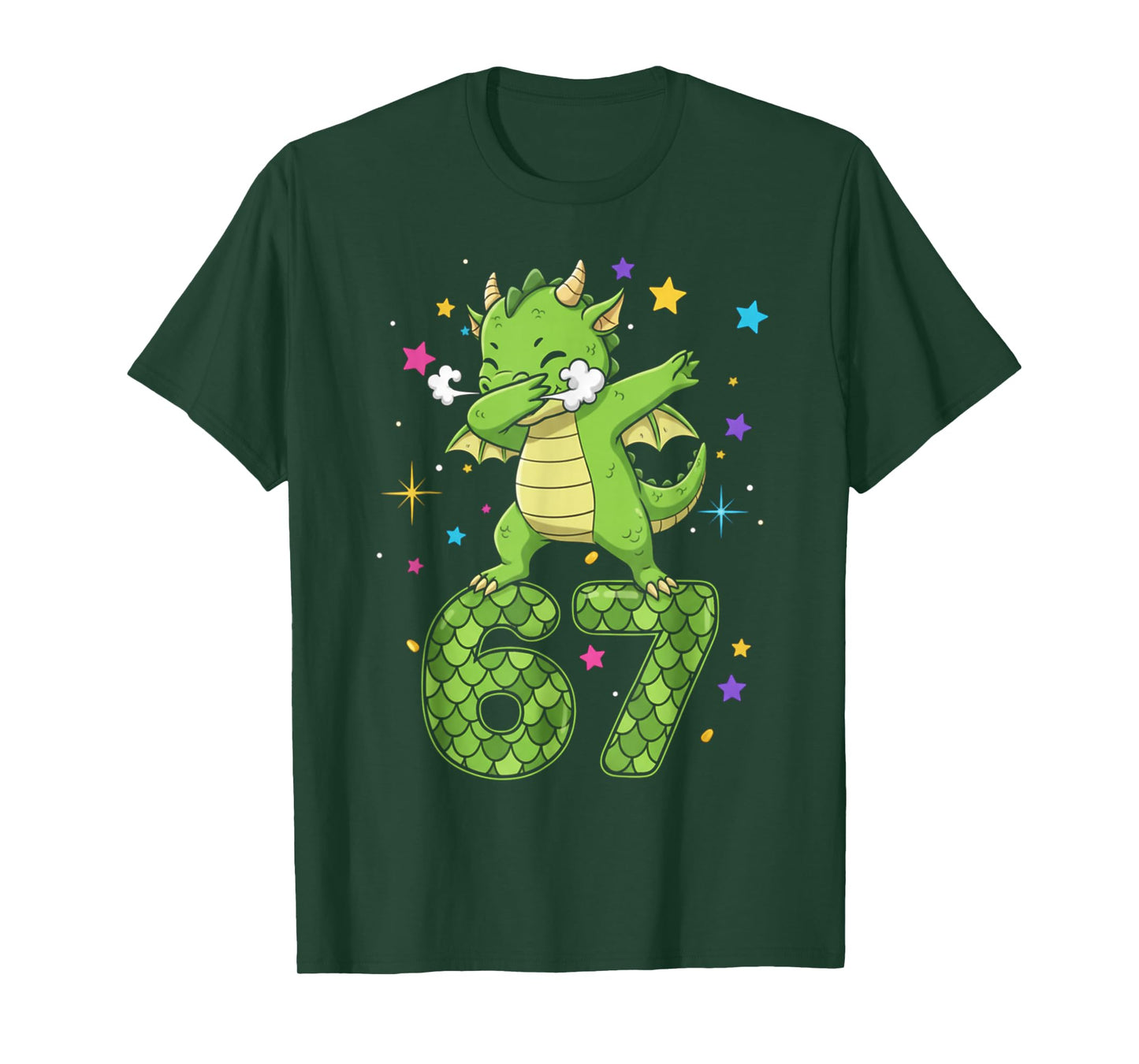Dabbing 67 Dragon 67 Funny Six Seven Gen Z Slang Meme Cute T-Shirt