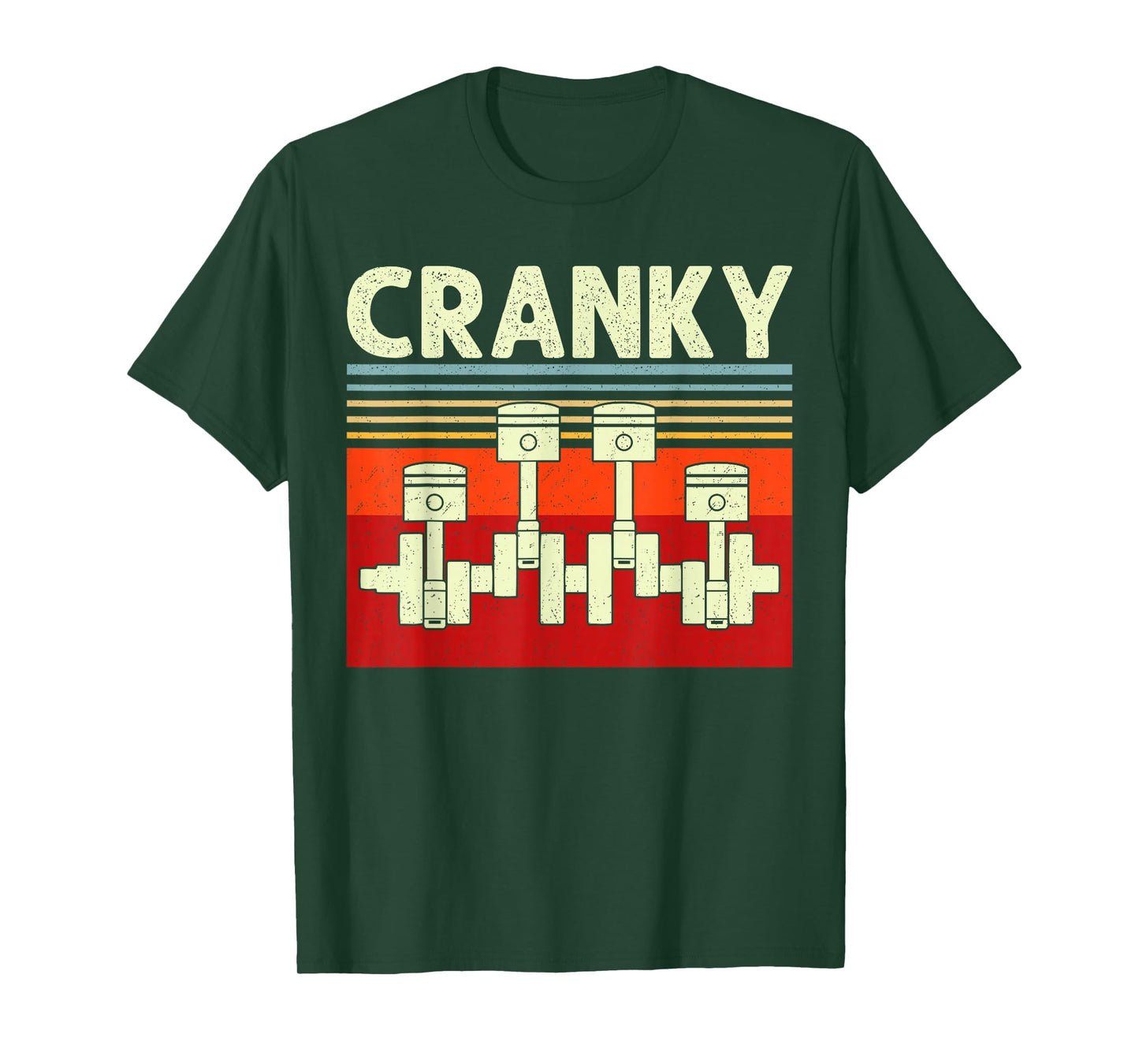 Cranky Car Engine Crankshaft Cars Lover Mechanics Father Day T-Shirt