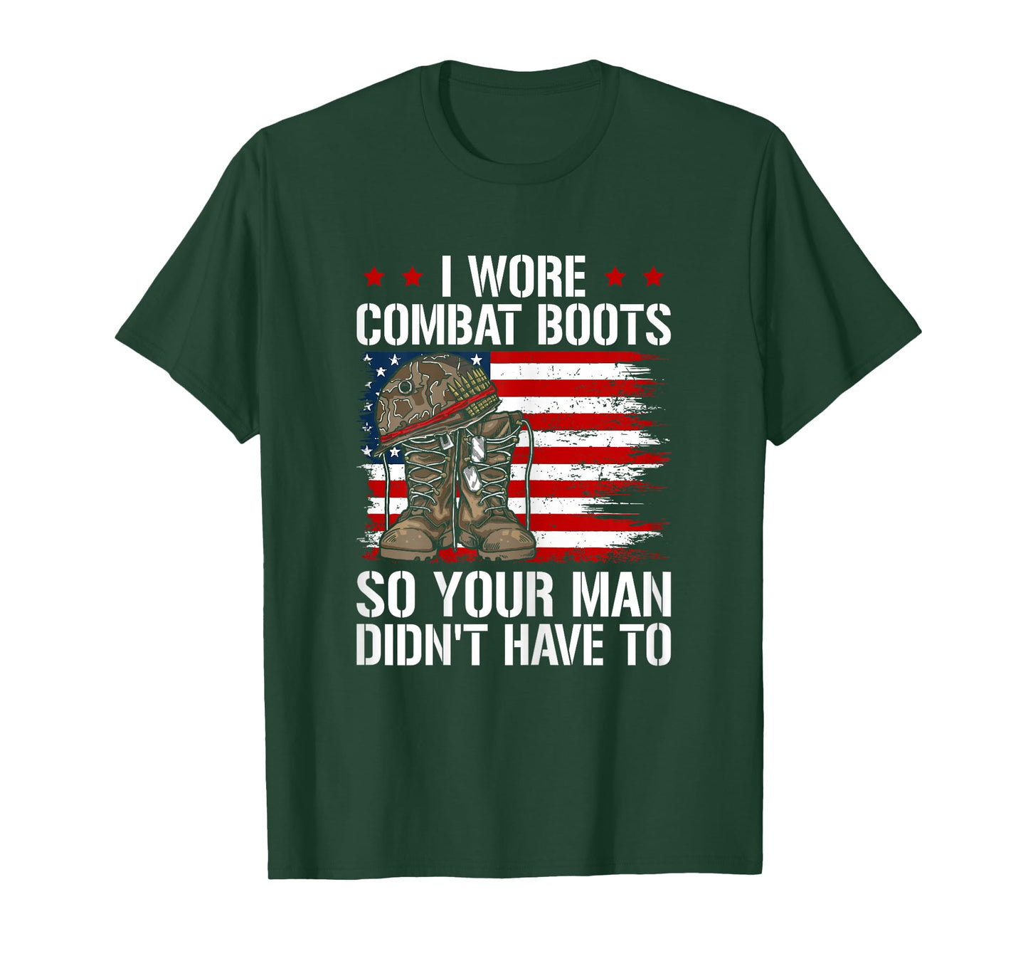 Funny Female Veteran I Wore Combat Boots Women Veteran Mom T-Shirt