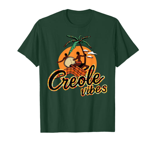 Saint Lucia Creole Day, Jounen Kweyol Plaid Drums Women's T-Shirt