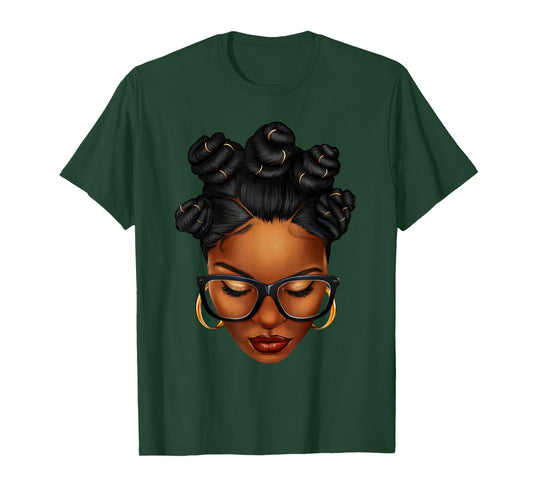 Afro Black Woman African Black History Month Melanin Queen T-Shirt