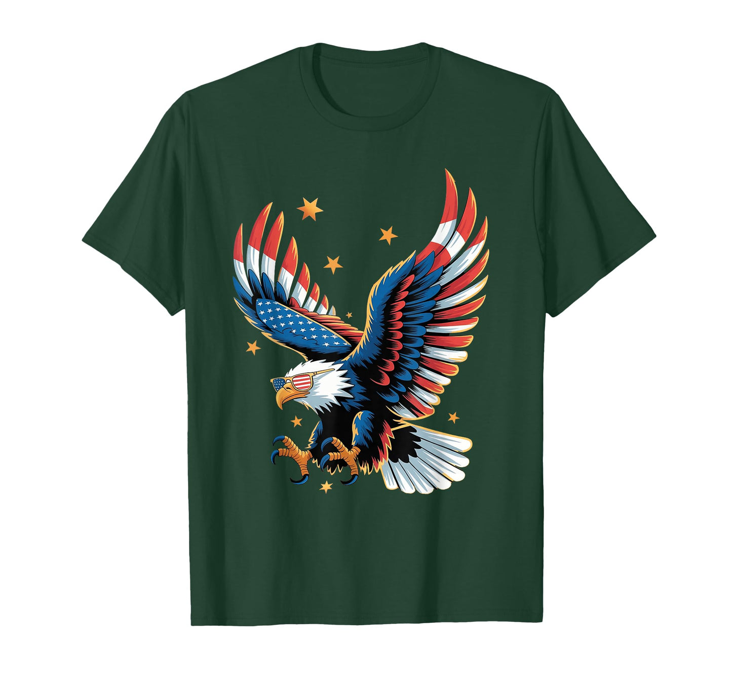 Patriotic Bald Eagle American Flag 4th of July Eagle USA T-Shirt