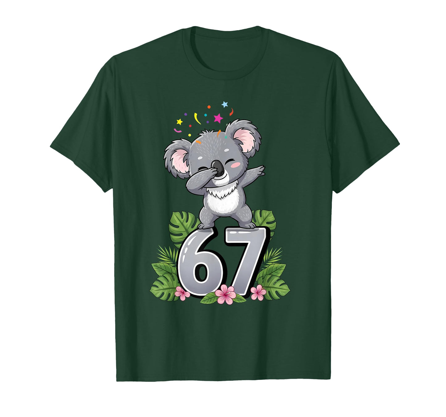 Six Seven Meme Dabbing Baby Koala 67 Funny Gen Z Apha T-Shirt