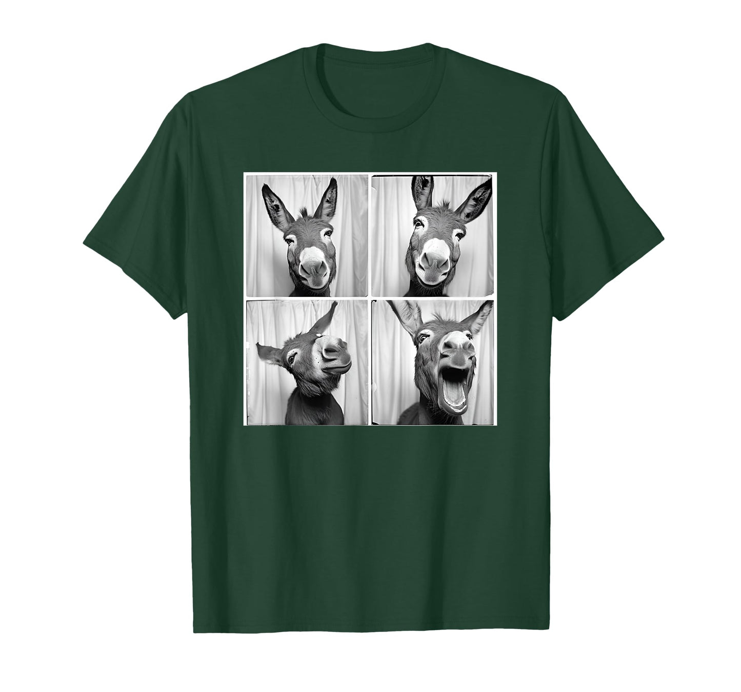 Laughing Donkey Face Quirky Farm Farming Funny Donkey T-Shirt