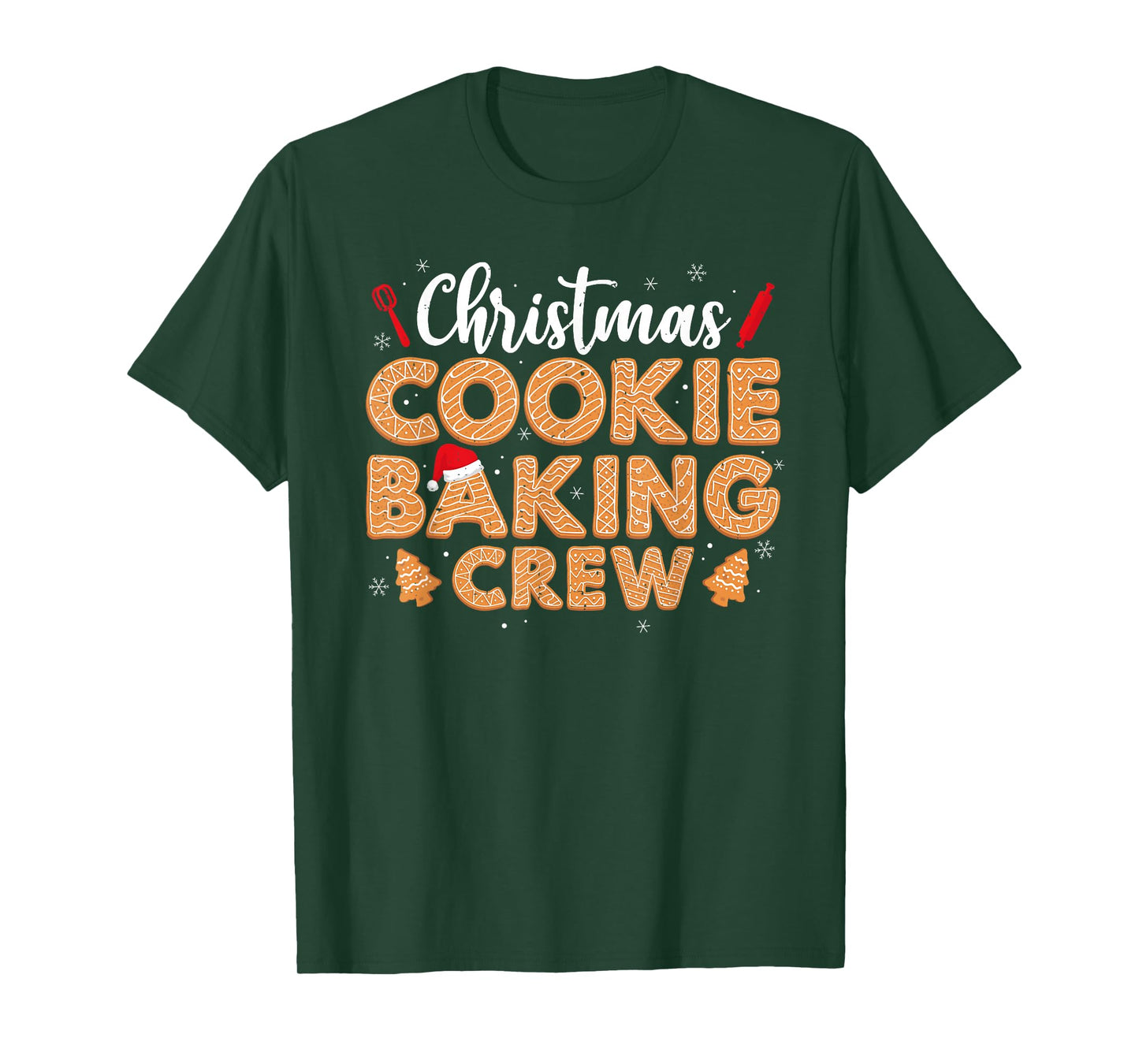 Christmas Cookie Baking Crew for Women Basker Seniors Xmas T-Shirt