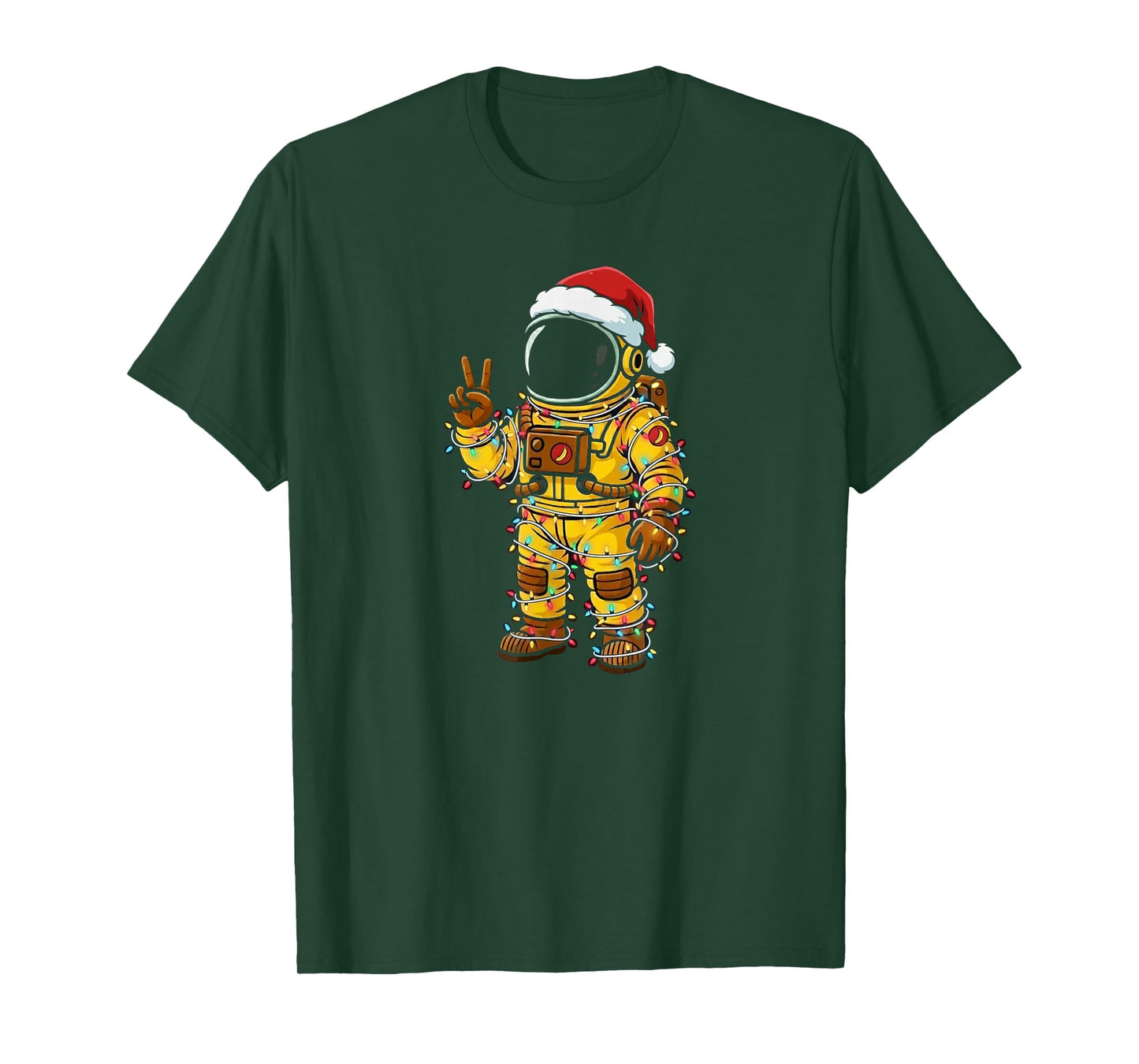 Bananaut Space Explorer - Christmas Astronaut Lights T-Shirt
