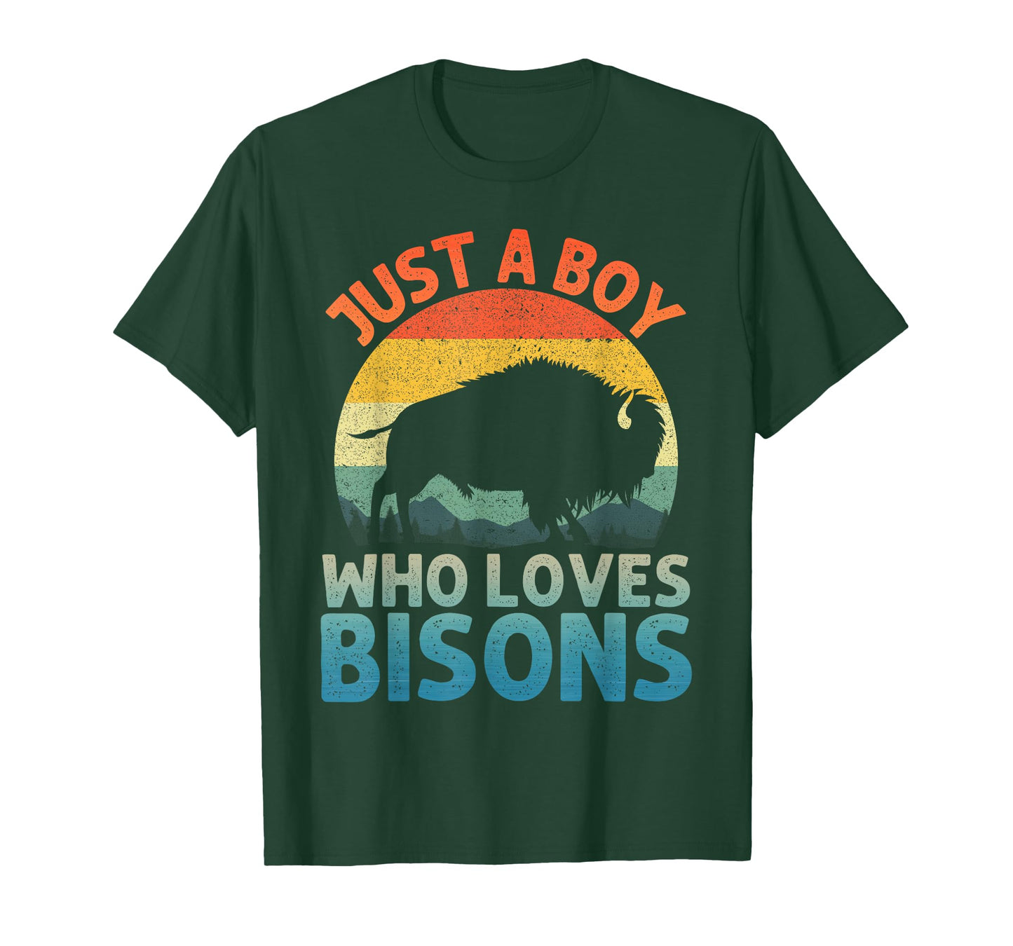 Cool Bison Design for Men Boys Wildlife Buffalo Lover Bison T-Shirt