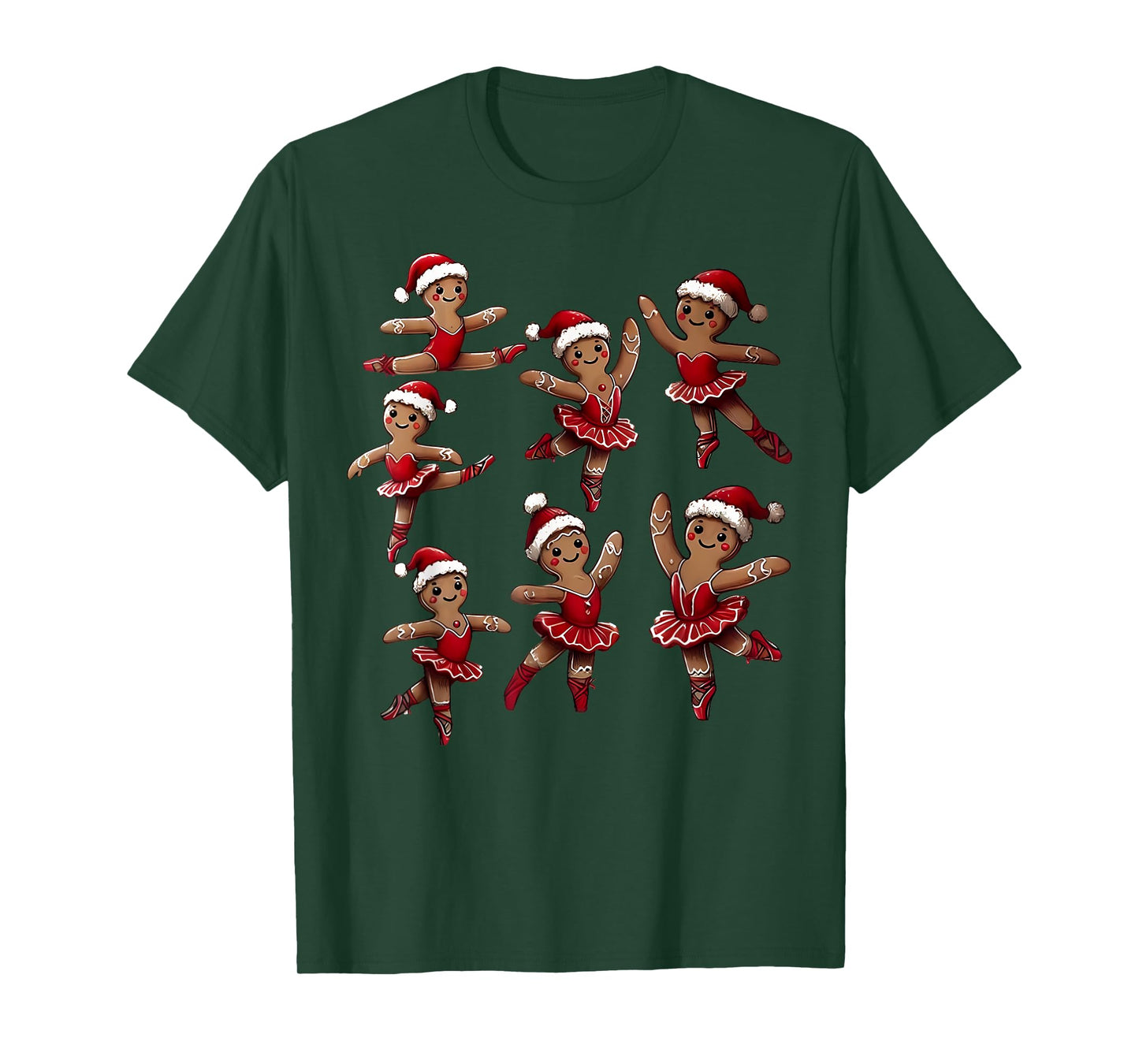 Ballet Gingerbread Ballet Dancer Dance Teacher Christmas T-Shirt