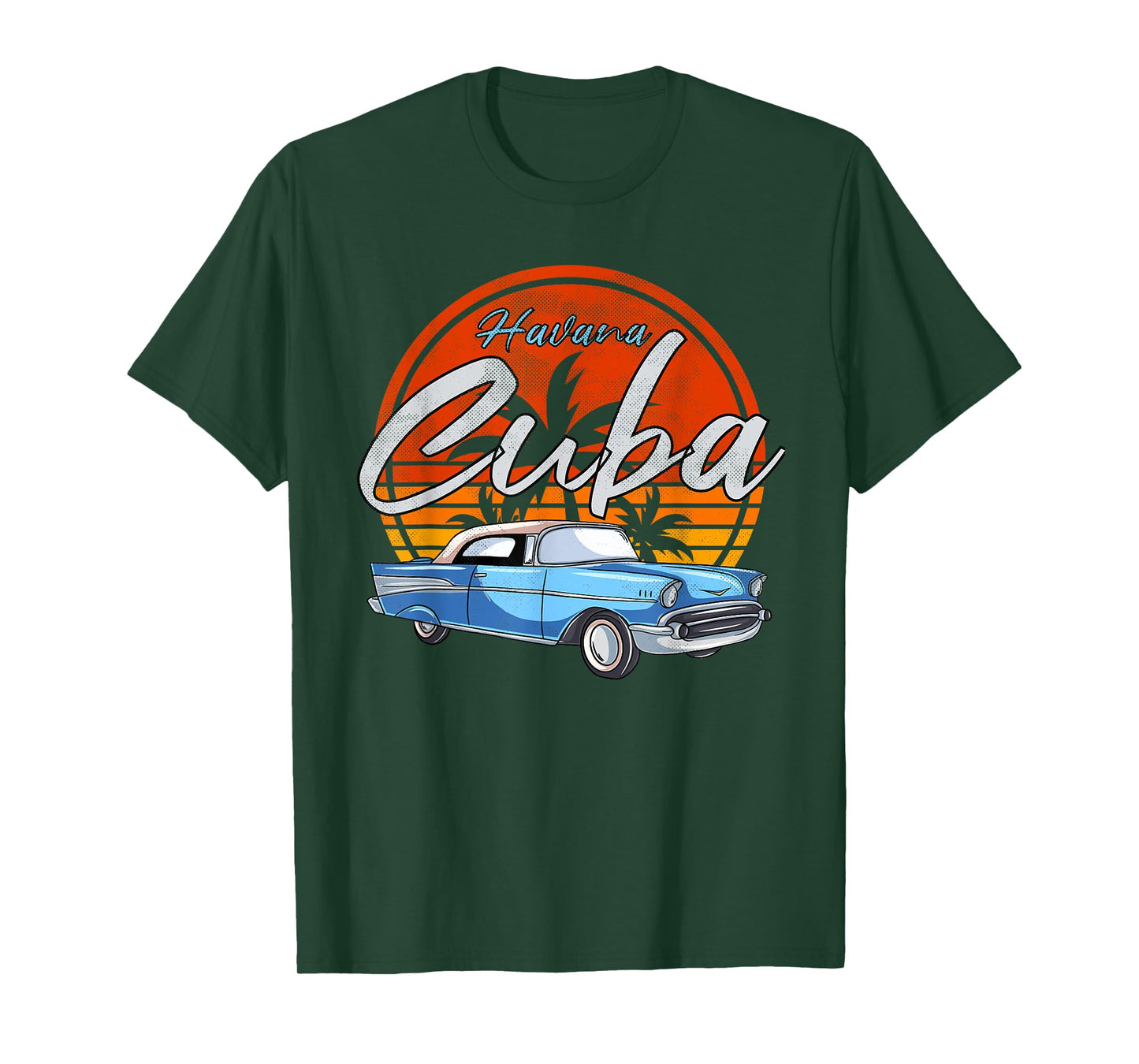 Retro Havana Cuba Vintage Sunset Caribbean Cuban Souvenir T-Shirt