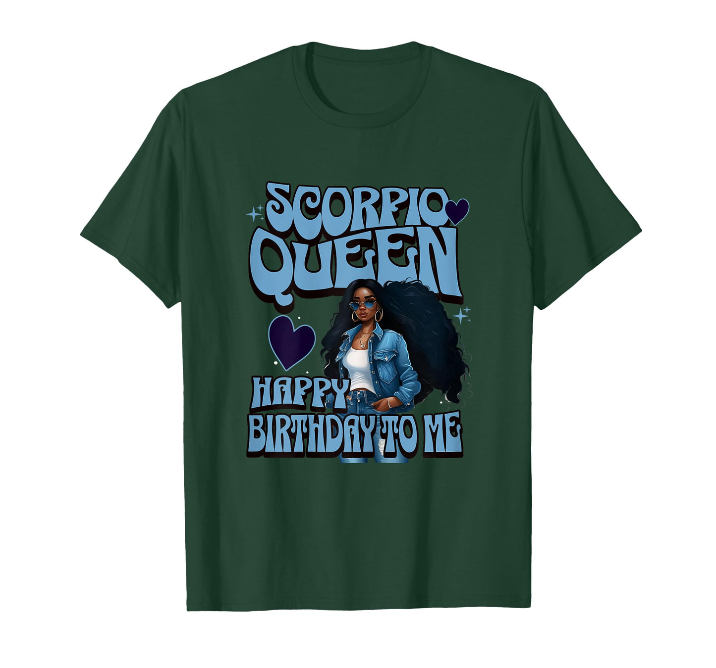 Womens Scorpio Queen Happy BIrthday To Me Melanin Birthday Girl T-Shirt