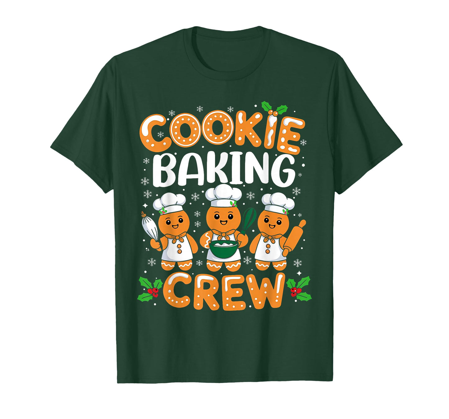 Cookie Baking Crew Christmas Gingerbread Team Squad Family T-Shirt