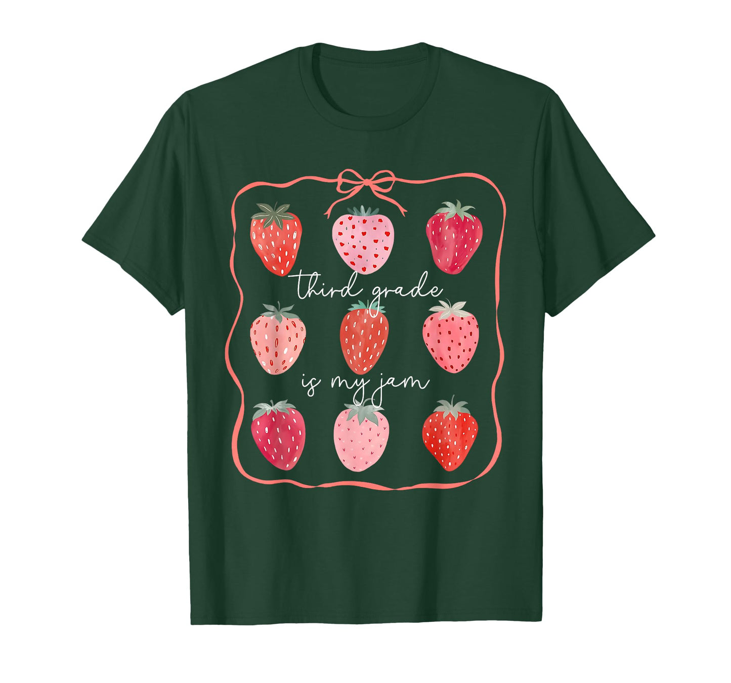 Third Grade is My Jam 3rd Grade Strawberry Back to School T-Shirt
