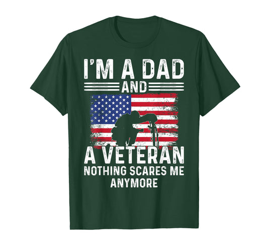 Patriotic Veterans Day I'm A Dad And A Veteran T-Shirt