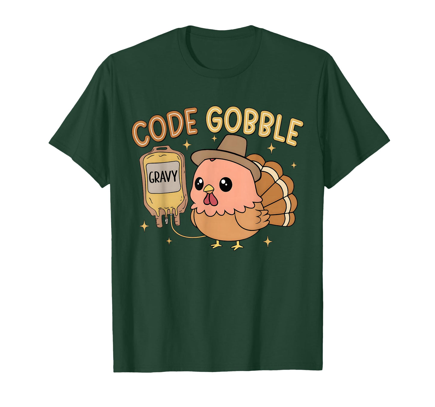 Code Gobble Thanksgiving Nurse Funny ER Nurse Medical Crew T-Shirt