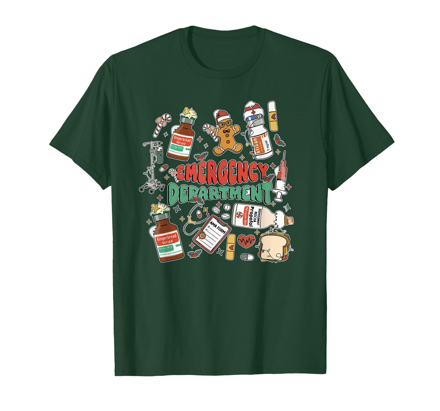 Christmas Emergency Room ER RN Nurse Department Healthcare T-Shirt