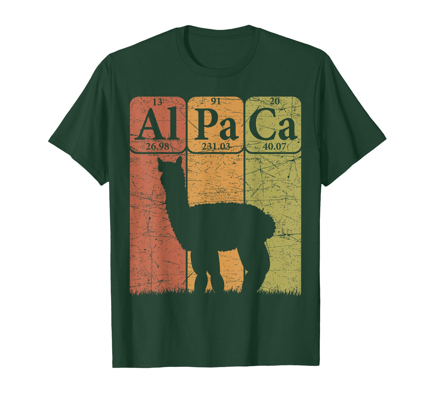 Alpaca Periodic Table Elements Llama Alpaca Vintage T-Shirt