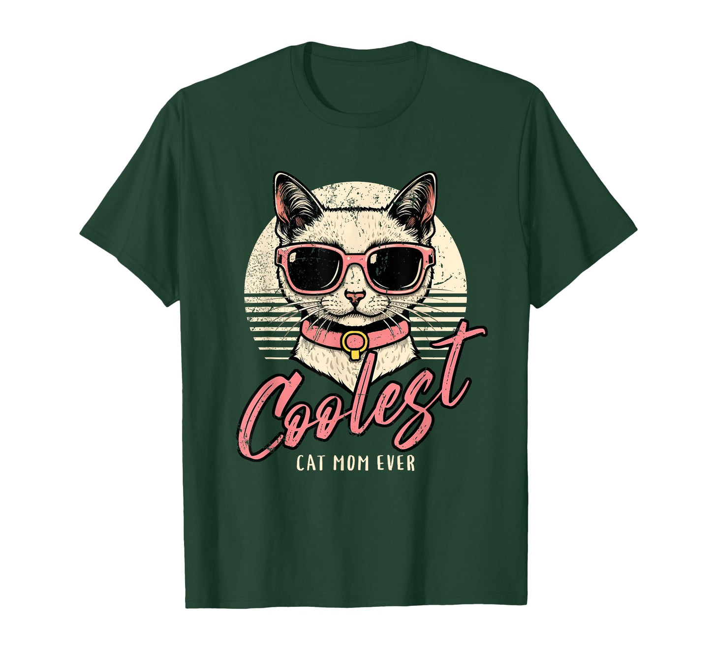 Funny Cat Mom Best Cat Mom Ever Coolest Cat Mama Graphic T-Shirt