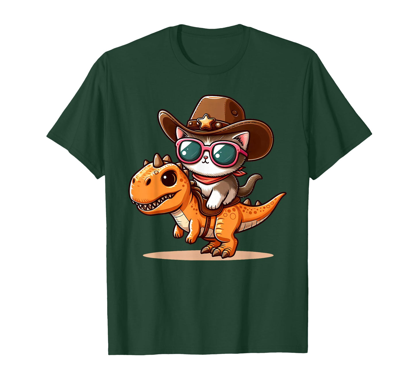 Dinosaur and Cat, T-Rex, Cat Owners T-Shirt