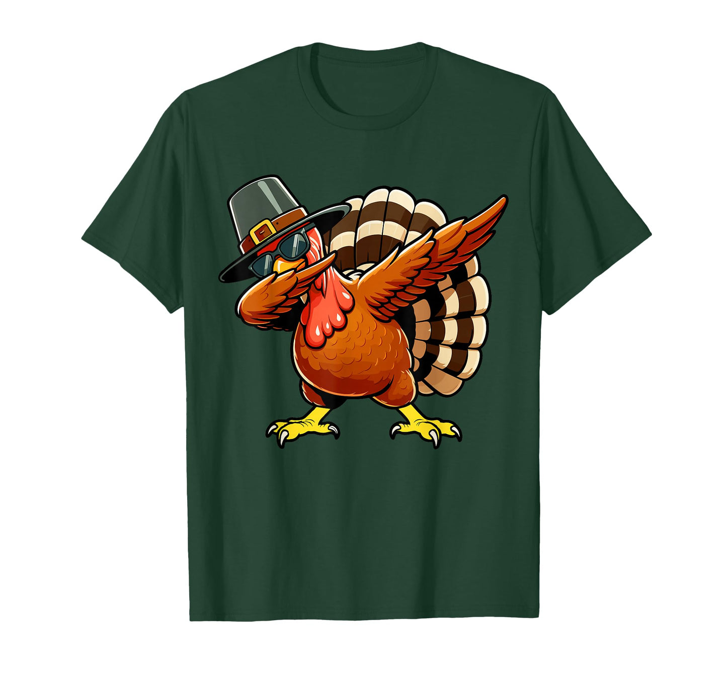 Dabbing Turkey Thanksgiving Boys Men Funny Thanksgiving T-Shirt