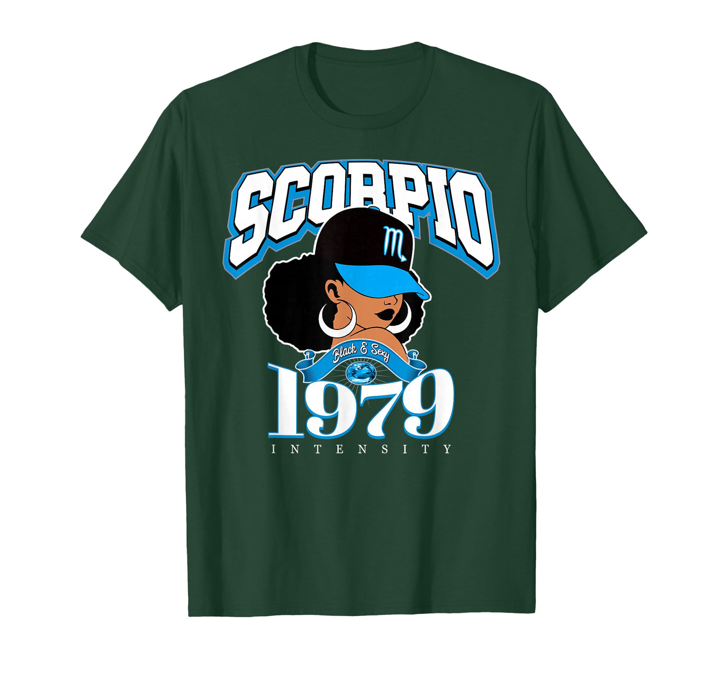 Scorpio 1979 Afro Queen Zodiac Birthday Gifts T-Shirt