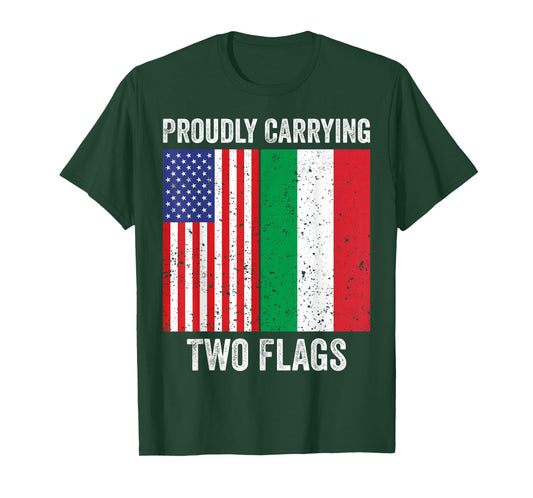 Italy Root Italian American USA Flag T-Shirt