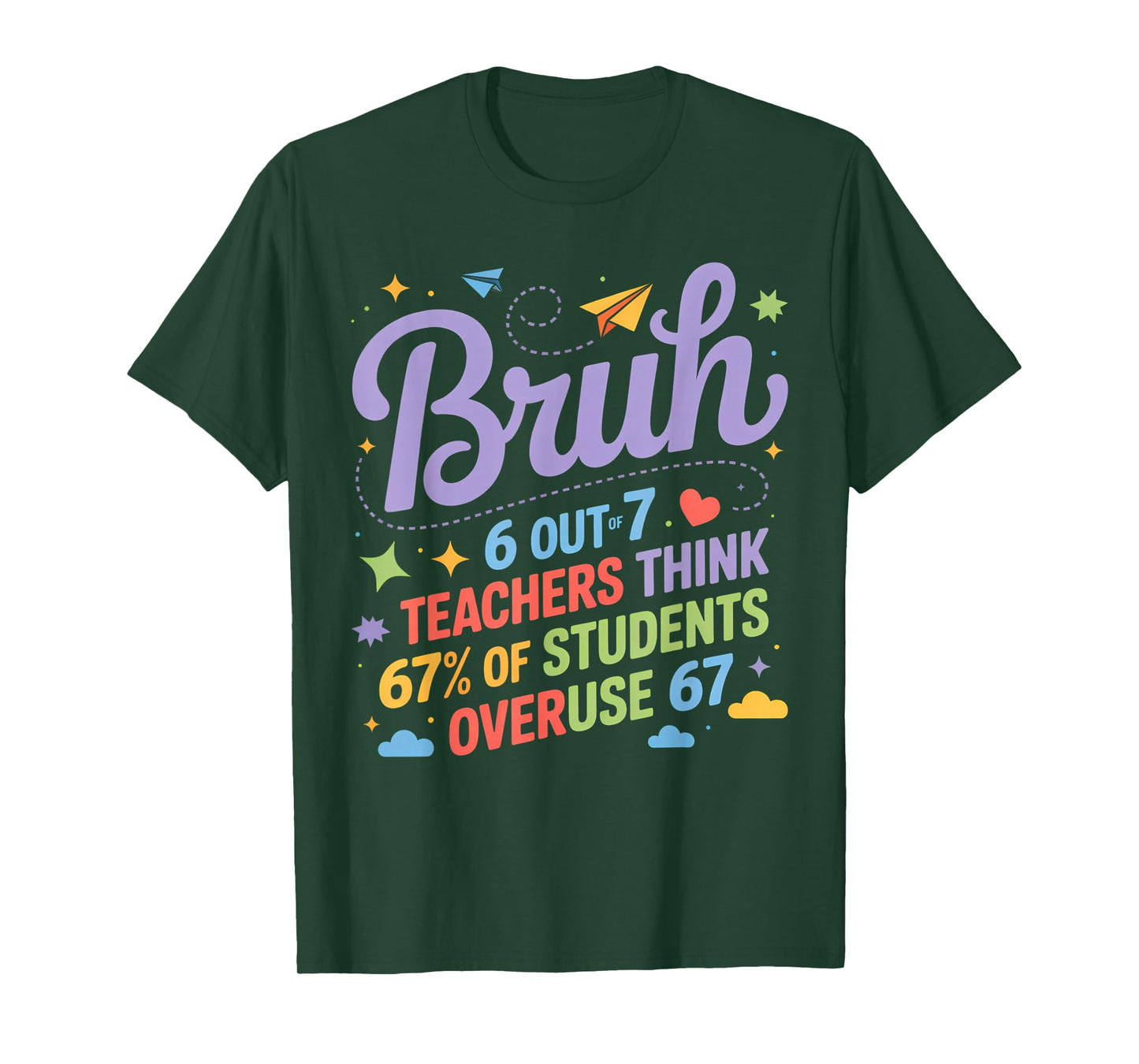 Bruh 67 Teachers Meme Funny School Quote T-Shirt