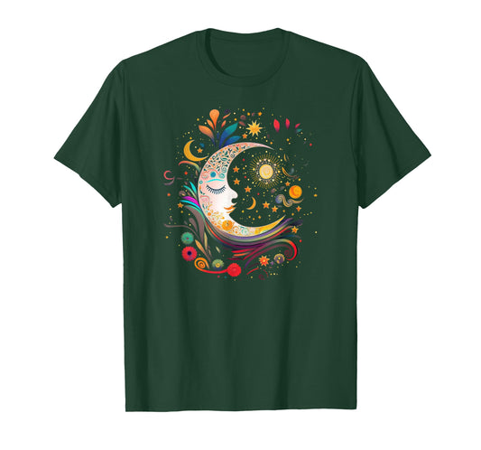 Galaxy Night Sky Moon Lunar Stars Sun Love T-Shirt