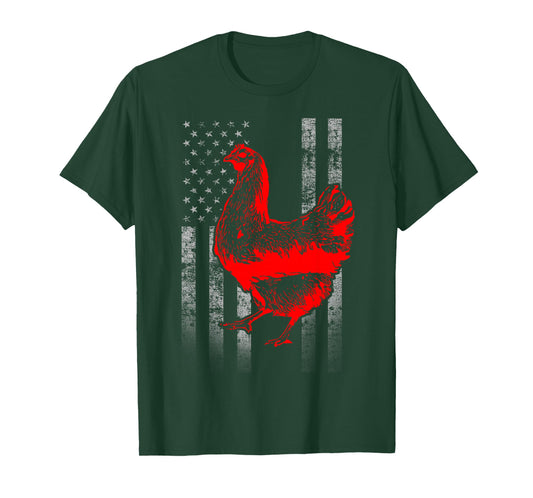 Chicken Farmer Shirt - Cool Chicken Flag TShirt T-Shirt