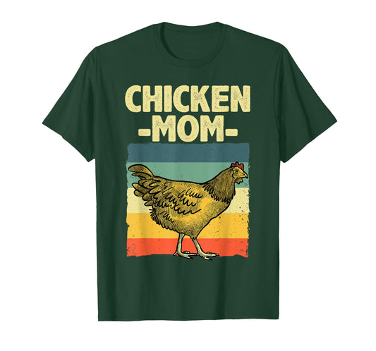 Cool Chicken Mom Art For Women Chicken Farmer Poultry Farm T-Shirt