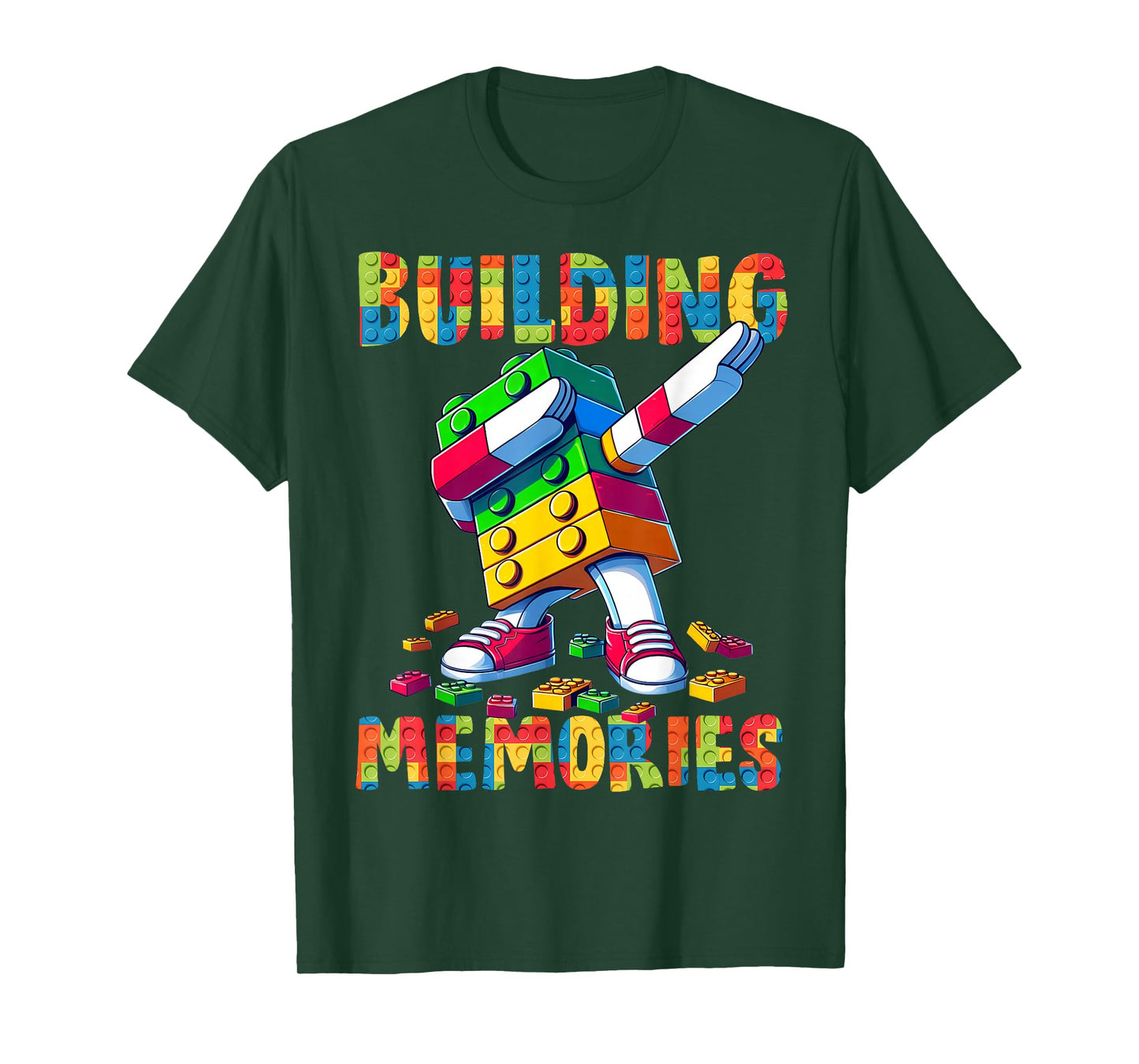 Building Memories Master Builder Building Bricks Blocks Dab T-Shirt